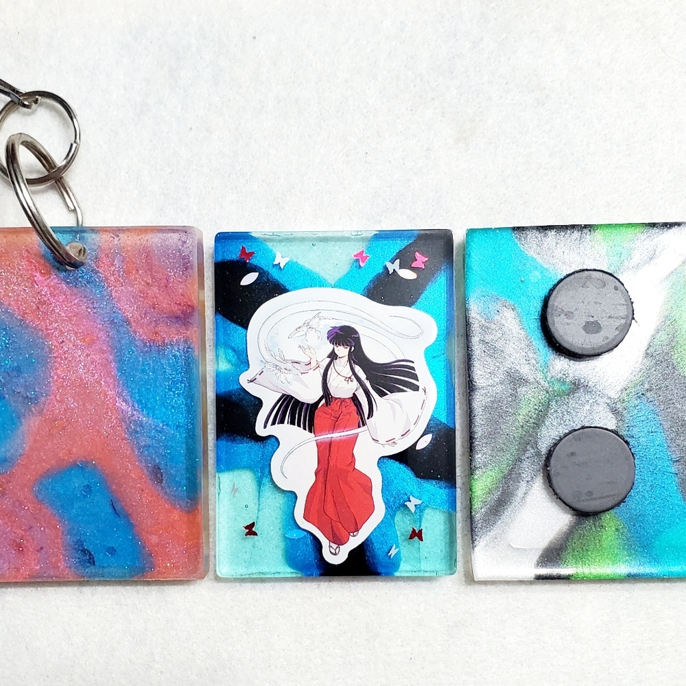 Kikyo Inuyasha Handmade Keychain or Fridge Magnet "Your Choice"